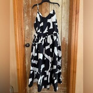 Express Monochrome drop waist Dress